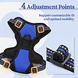 rabbitgoo Dog Harness Small No Pull Adjustable Reflective Blue XS view 5