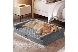 BFPETHOME Dog Beds for Large Dogs, Orthopedic Dog Bed for Medium Large Dogs,Big Waterproof Couch Pet Bed with Removable Washable Cover