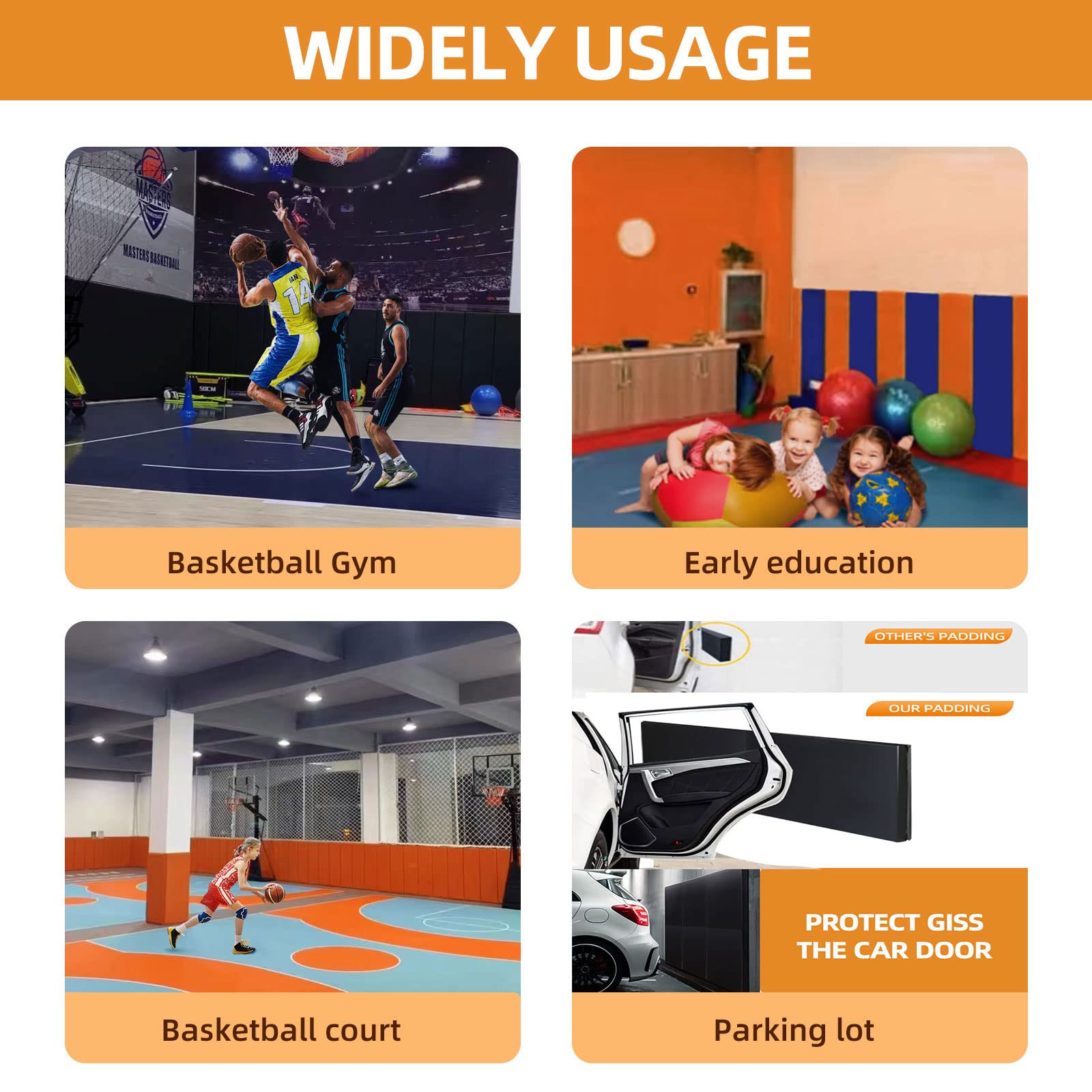 VANCL Basketball Court Wall Pad Bodyguard Wall Padding 2" Thick Foam