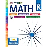 Spectrum Math Kindergarten Workbooks, Activity Book for Kids Ages 5-6 Covering Addition, Subtraction, Place Value, Shapes, Counting, and More, Mathematics Classroom or Homeschool Curriculum