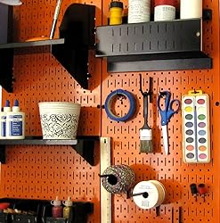 Wall Control 30-P-3232OR Orange Metal Pegboard Pack