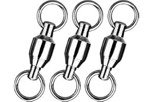Atibin Connector Ball Bearing Swivel Saltwater Barrel Rings Fishing Swivel Bearing Strength Saltwater Fishing Swivels Steel B
