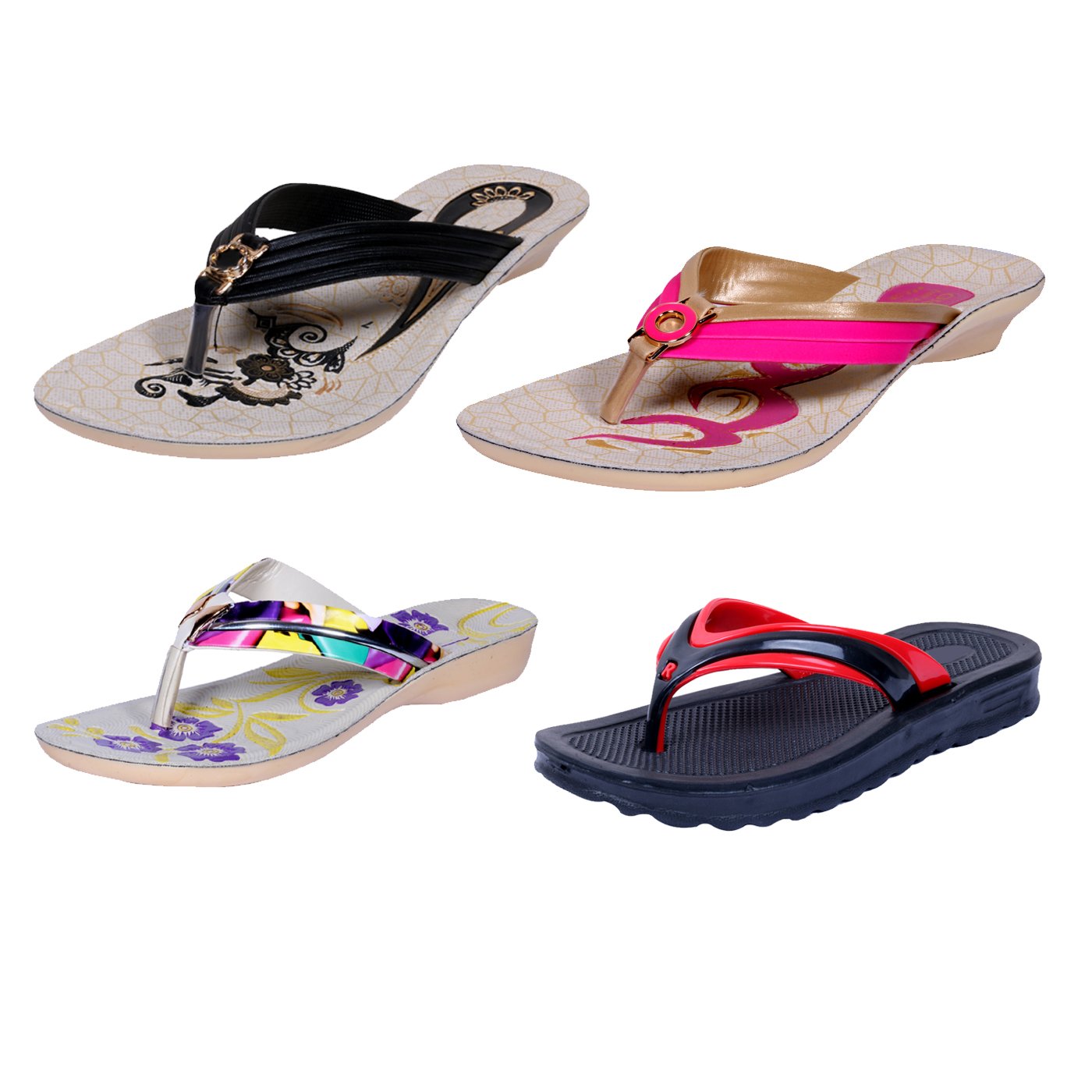 Buy Indistar Krocs Super Comfortable Combo Pack Of 3 Pair Flip