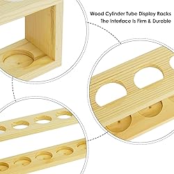 SHIDOW Wooden Test Tube Rack- Holds 5 x 30mm, 5