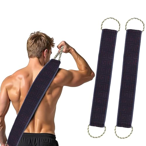 2PCS Back Scrubber, Back Exfoliator, Double-Sided Back Washer for Bath with Handles, Back Scrubbers for Use in Shower Scrub Your Body Deeply for Men & Women
