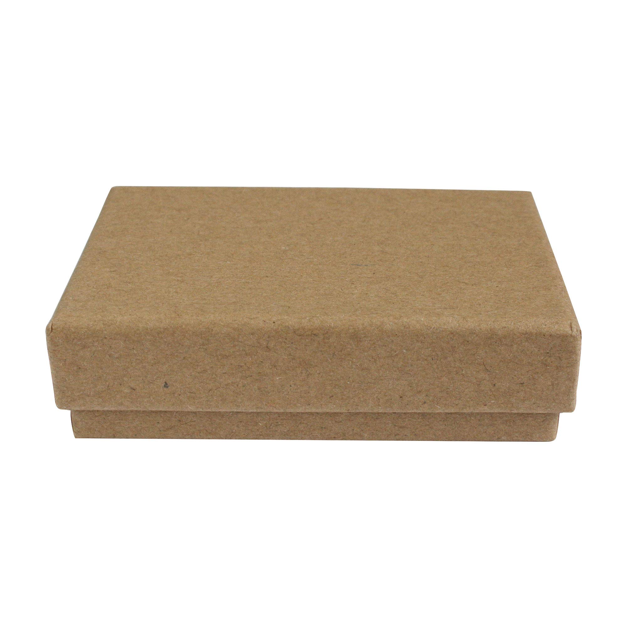 Emartbuy Set of 48 Brown Cardboard Jewellery Pendant Boxes, Ring Boxes, Gift Box for Anniversaries, Weddings, Birthdays Size - 9 cm x 7 cm x 2.5 cm