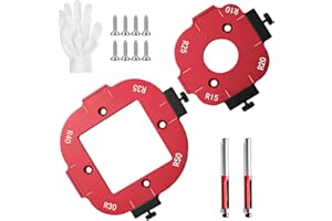 2 PCS Router Corner Radius Templates, Aluminum Alloy Router Template and Jig for Woodworking, R10, R15, R20, R25, R30, R35, R
