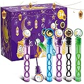80Pcs Eid/Ramadan Mubarak Bubble Wands, Mini Bubble Wands for Eid Party Favors, Islamic Gift Toys for Girls Boys Kids Toddler Adults, Party Bag Stuffers Goodie Bag Filler, Classroom Prizes