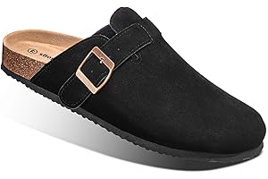 BULLIANT Clogs Slippers Sandals Nurse Work Shoes Men Women,Fleece-Lined Upper+Memory FOAD Cushioned Cork-Footbed