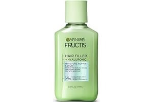 Garnier Fructis Hair Filler Moisture Repair Serum Treatment, Moisturizing Hair Serum for Curls and Waves with Hyaluronic Acid, 3.75 Fl Oz, 1 Count