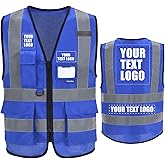 A-SAFETY High Visibility Reflective Safety Vest Customize Logo (XS-8XL)