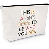 Mental Health Gifts for Women Makeup Bag Appreciation Gifts for Psychotherapist Therapist School Counselor Zipper Cosmetic Bag Christmas Birthday Present for Psychological Counselor Travel Pouch