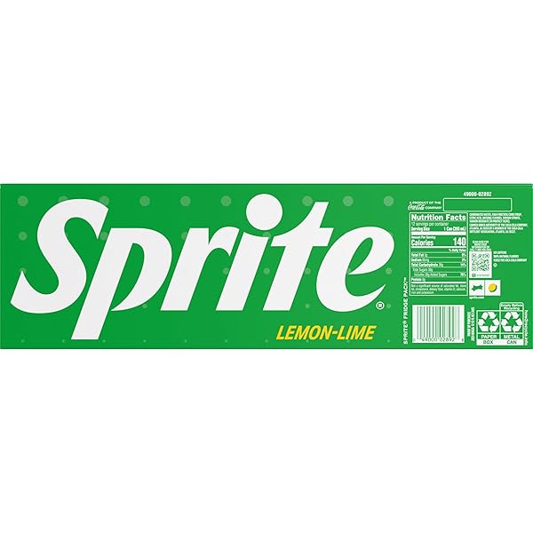 SPRITE LEMON LIME SODA SOFT DRINKS, 12 FL OZ, 12 PACK,CANS