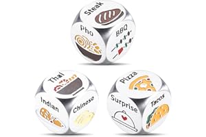 ACCOLIAMBER Anniversary for Her Him Couples Date Night Gifts for Boyfriend Girlfriend Dating Food Decision Dice 1 Year 11 Year Anniversary Valentines Day Birthday Gifts for Husband Wife Christmas for Her Him