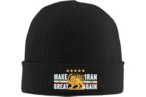 MIGA Make Iran Great Again Knit hat Lion Sun Old Historic Iranian Flag Beanie