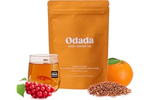 ODADA Sweet Orange Tea – Caffeine-Free, Zero Sugar, Rooibos & Orange Peel Herbal Blend, Light and Refreshing Daily Citrus Tea, Enjoy Hot or Iced, 24 Tea Bags
