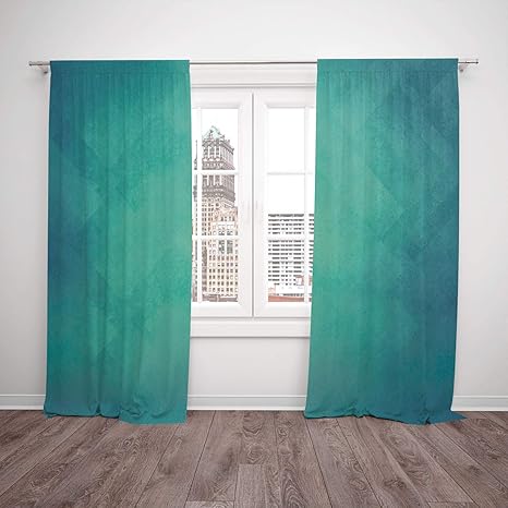 2 Panel Set Thermal Insulated Blackout Window Curtain Teal