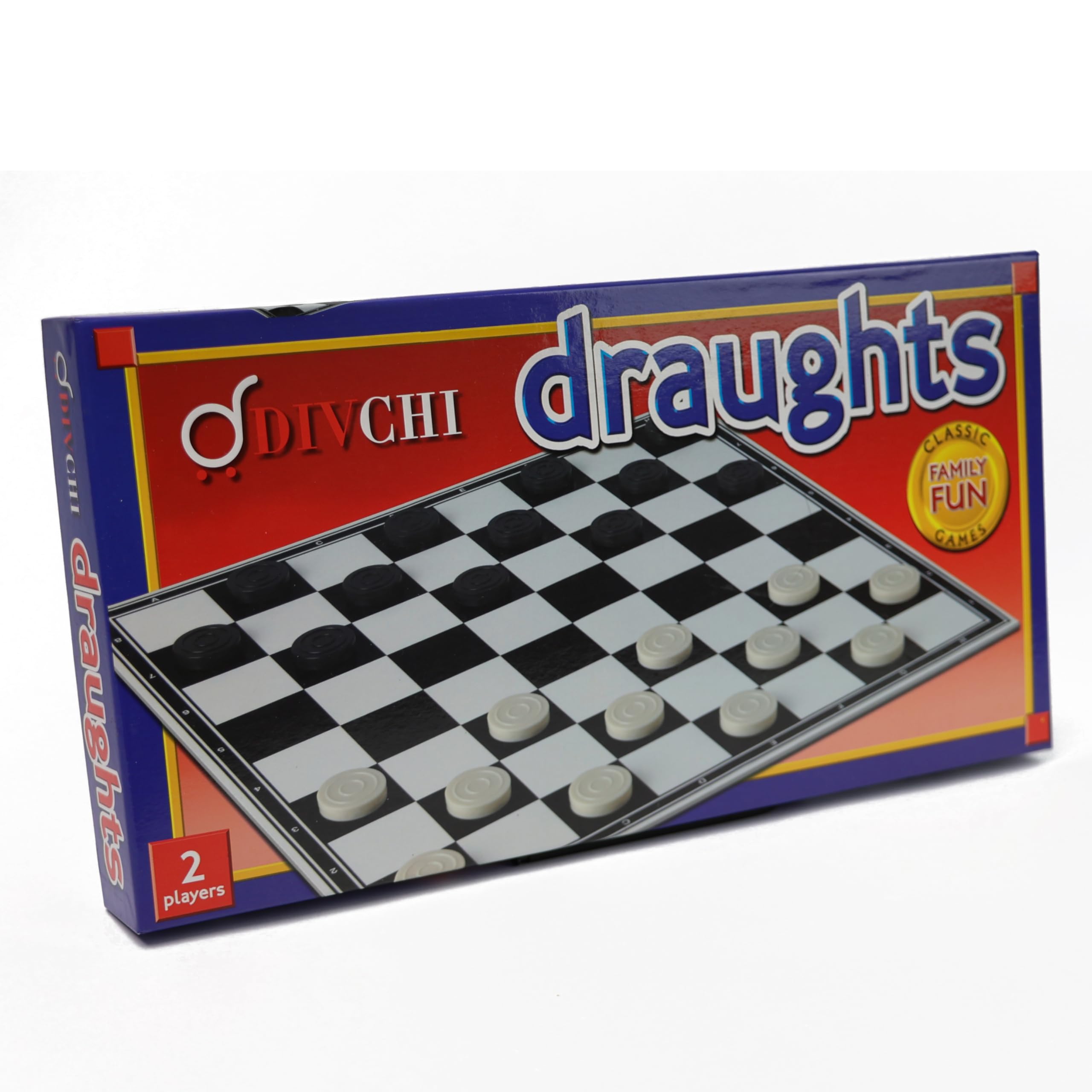 DIVCHI Draughts Board Game | 14" Foldable Draughts Set | Checkers & Draughts Game | Traditional Games | For Children And Adults