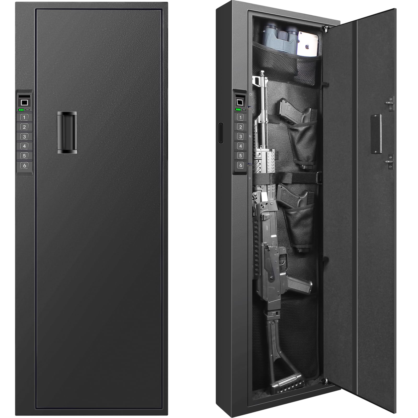 Photo 1 of Biometric  Safe for Rifle, Shotguns, Pistols, Compact Long Gun Safe, Quick Access Fingerprint Gun Safe Firearm Case