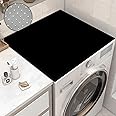 Anti-Slip Washer or Dryer Top Mat Covers, 23.6" x 23.6" Black Washing Machine Top Protector Dust-Proof Cover, Washer or Dryer Top Protector Covers for Home Laundry Room Kitchen
