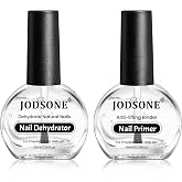 JODSONE 2Pcs 10ml Nail Dehydrate and Nail Primer Kit for U V Gel Nails Polish Professional Salons Set Superior Bonding DIY Art Design Long Lasting Gift
