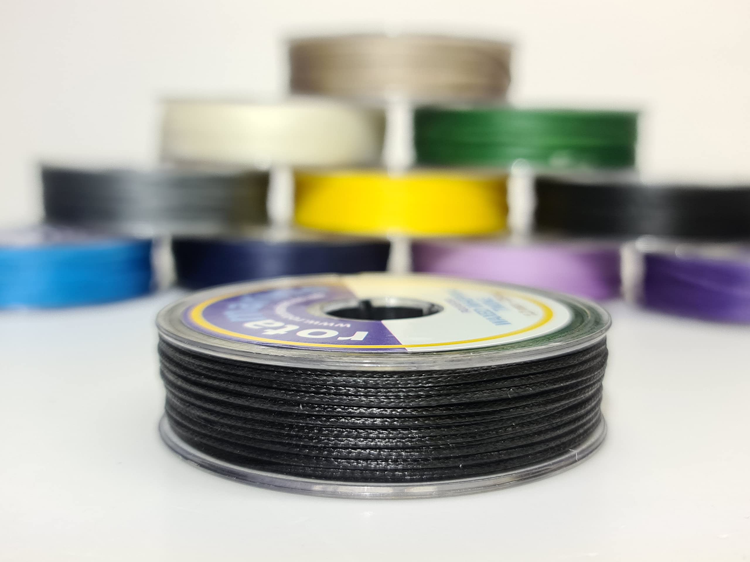 ROTA MARINE 1.2mm Polyester Waxed Whipping Twine 25mt Spool (Black)