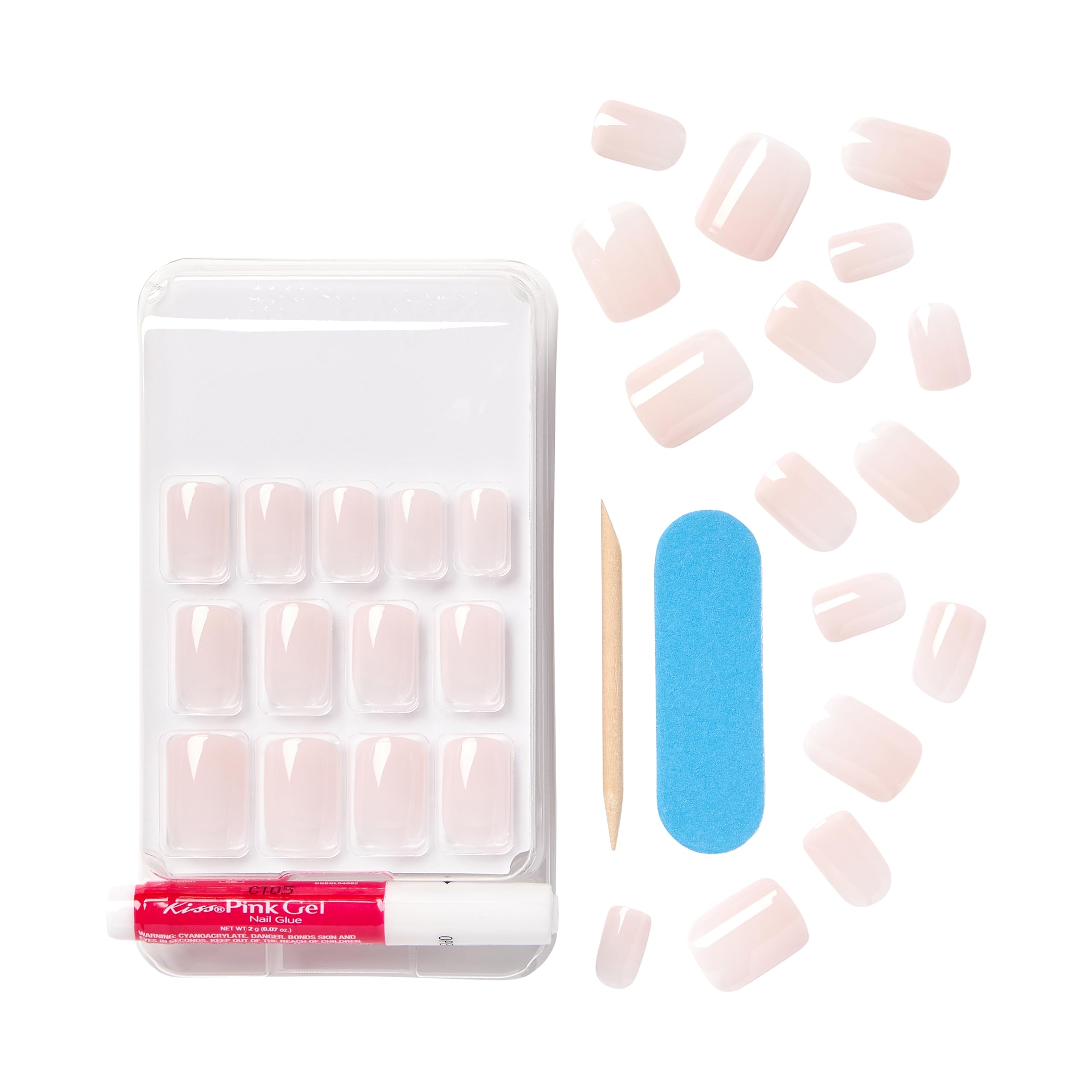 KISS Bare But Better TruNude Fake Nails Nude Nail Shades Manicure Set, 'Nudies', 28 Chip Proof, Smudge Proof Glue-On Nails - Image 10
