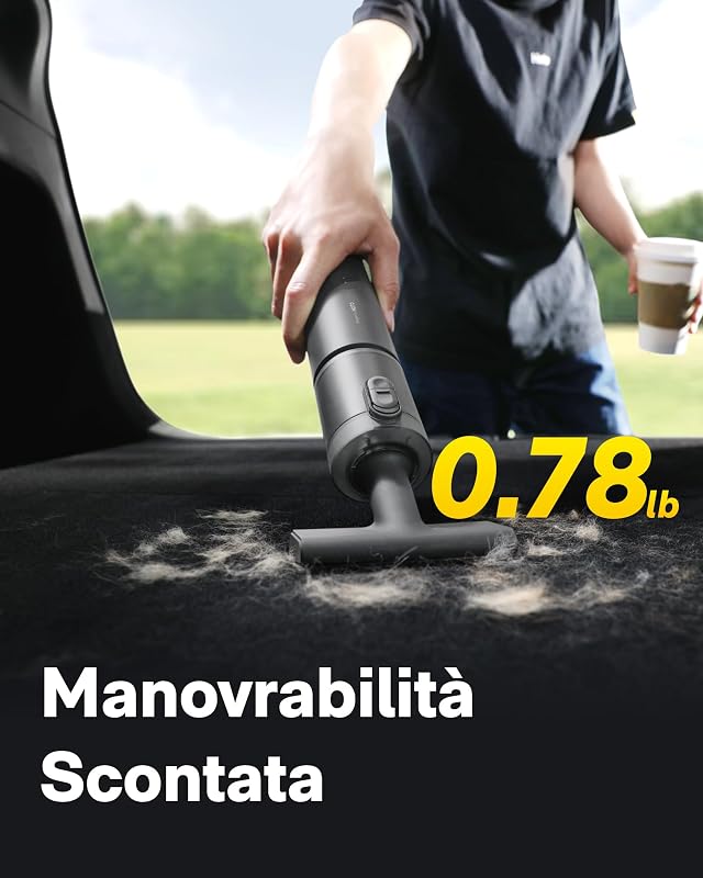Aspirapolvere Auto Portatile, 20kPa Aspirabriciole Senza Fili Potente