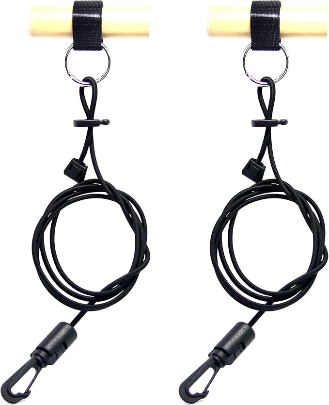 SAMSFX Adjustable Kayak Safety Rod Leash Fishing Rod Paddle Leash 2PCS