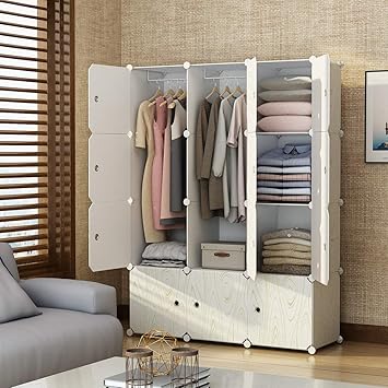 Kousi Kousi Portable Closet Wardrobe Organizer Clothes Armoire