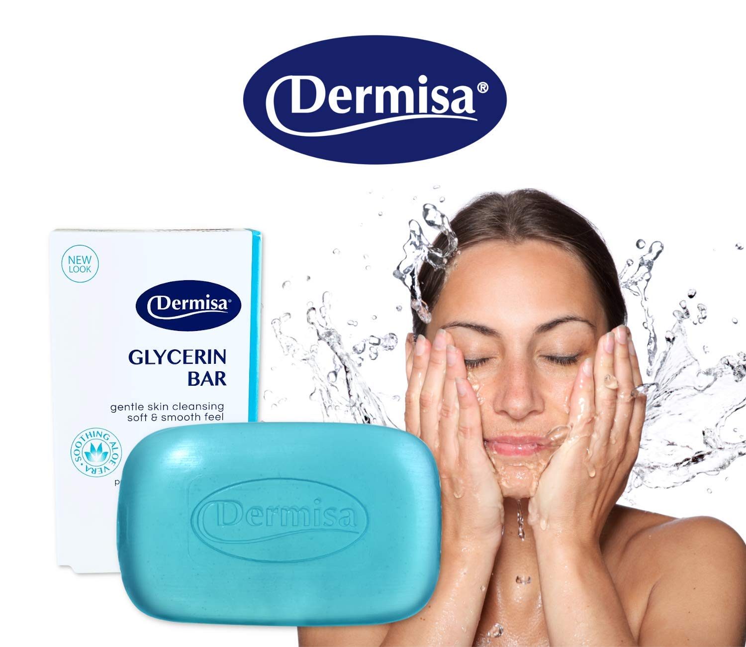 Amazon Com Dermisa Glycerin Soap Bar Natural Cleanser And Moisturizer Vegetable Based Gentle Refreshing Fragrance With Aloe Vera For Face And Body Care 1 Pack Facial Soaps Beauty