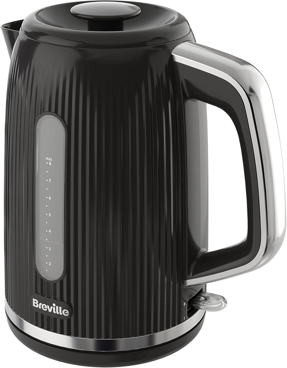 Breville Bold Black Electric Kettle 1.7L 3kW Fast Boil VKT221