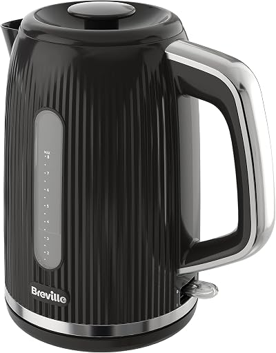 Breville Bold Black Electric Kettle 1.7L 3kW Fast Boil VKT221