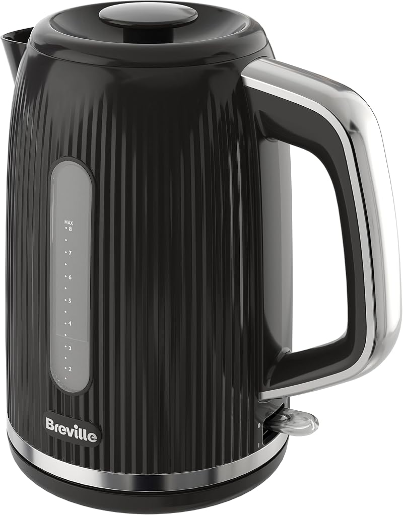 Breville Bold Black Electric Kettle 1.7L 3kW Fast Boil VKT221