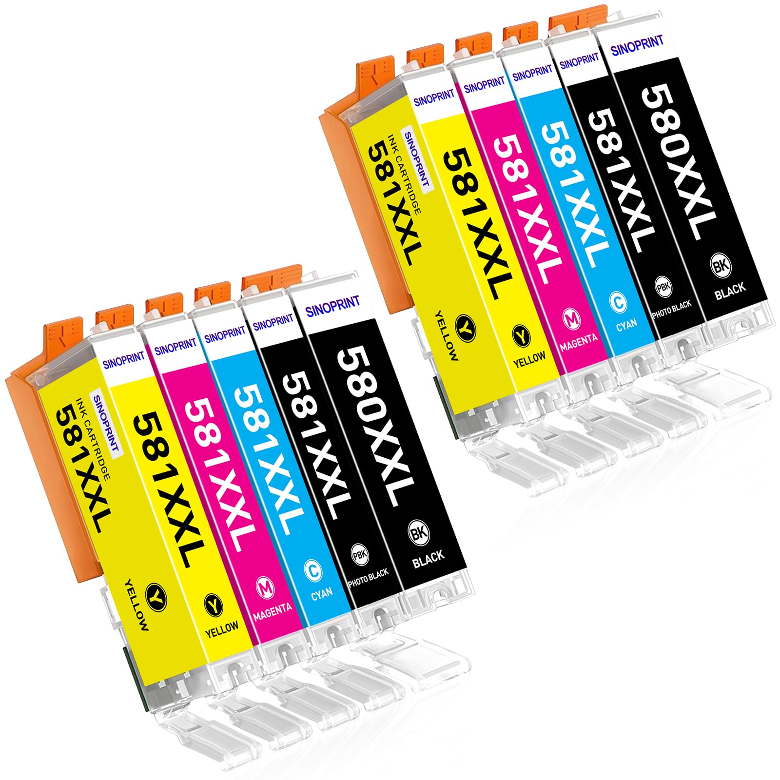 SINOPRINT PGI-580 CLI-581XXL Compatible for Canon 580 581 Ink Cartridges for Canon TS705a Ink Cartridges for Pixma TS705 TS700 TS6350 TS6250 TS6351 TS8350 TS6300 TR7550 TS8150 TS6150 TS6151 TS6250