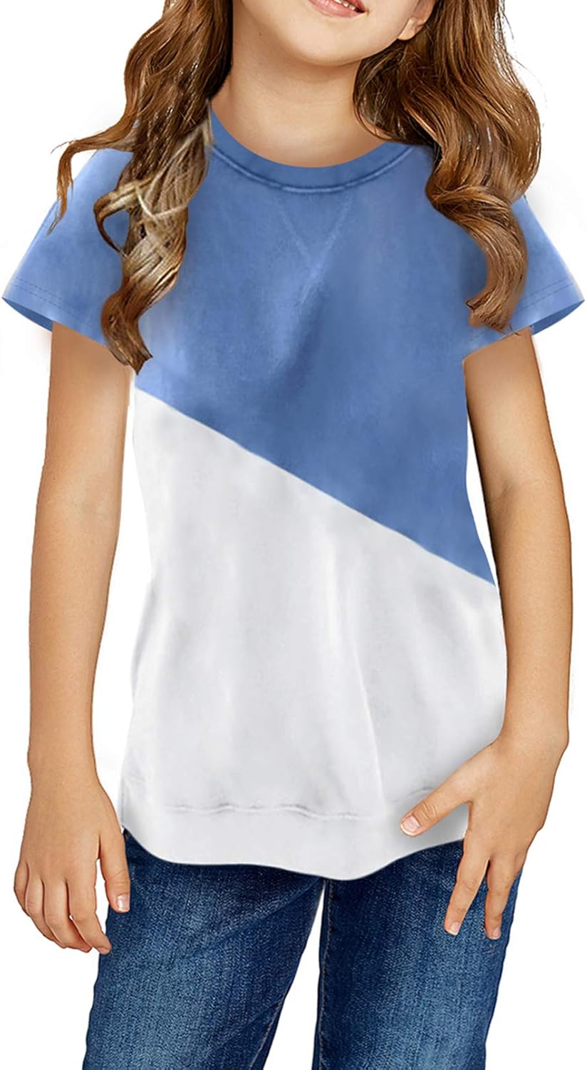 Dokotoo Girls Short Sleeve Shirts Sweat Girls' Tops, Tees & Blouse: Clothing