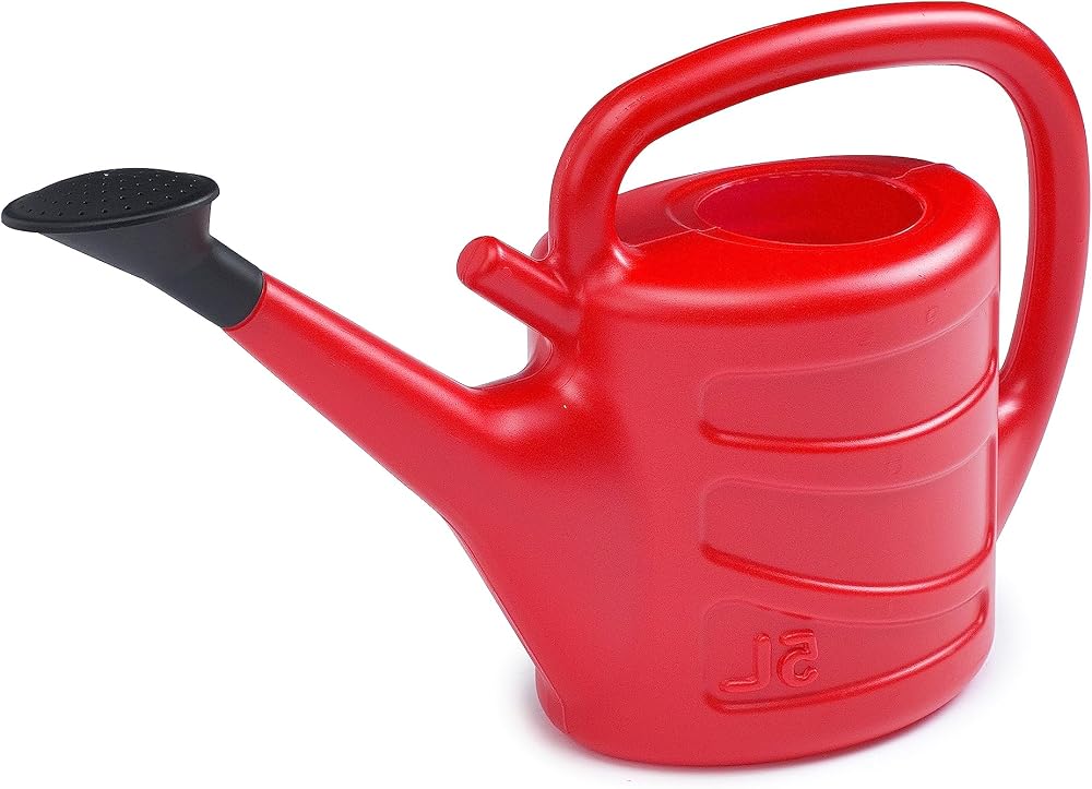 Accurate 5L Watering Can Red Lightweight with Detachable Sprinkler Head