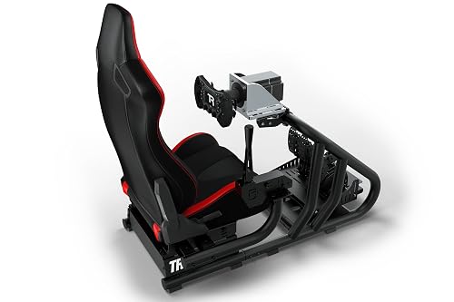 Trak Racer RS6 Racing Simulator Cockpit with Black/Red Reclining