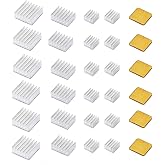30 PCS Raspberry Pi 4 Heatsink Kit for Raspberry Pi B B+ 2/3/4/5 | With Thermal Conductive Adhesive Tape,Aluminum Heat Sink Cooler and Copper Heatsink
