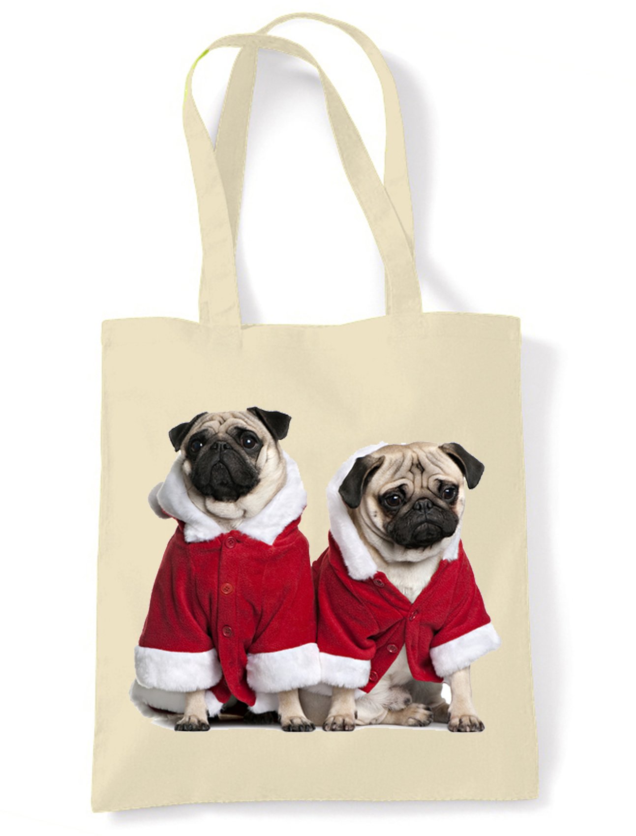 Tribal T-Shirts Pug Dog Santa Claus Tote/Shoulder Bag