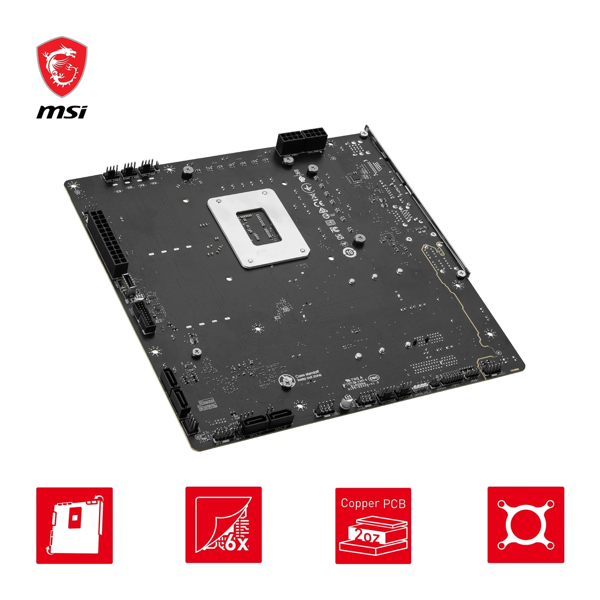 Msi B760M Project Zero Motherboard Showing Vrm Heatsink And Cooling Solution