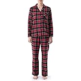 Wrangler womens Long Sleeve Flannel Top and Pant Pajama Set