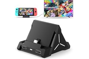 ID CHINSION Dock for Nintendo Switch & Switch OLED, Portable Replacement TV Docking Station with 4K HDMI, Type-C and USB Port for Official Nintendo Switch (Not for Switch Lite)