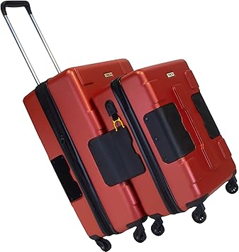 Amazon Co Jp Tach 接続可能な荷物 機内持ち込み旅行バッグセット 特許取得済みの内蔵接続システム付きローリングスーツケース 簡単リンク キャリーバッグ Tsa承認ロック レッド 2 Pack Tuff Generic