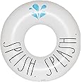 Rae Dunn x CocoNut Float Ring Float - Adult Size Large 48 Inch Inflatable Raft & Durable Water Inner Tube - Stable Ride-On for Summer Parties & Swim Events