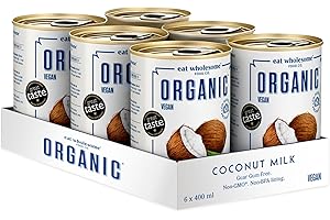 Eat Wholesome Organic Coconut Milk with No Guar Gum, 400 ml (Pack of 6)