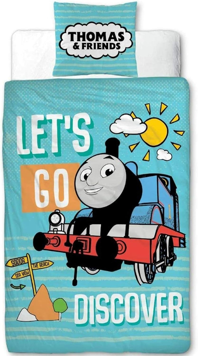 Thomas & Friends Discover Junior Toddler Duvet Cover Set, Blue