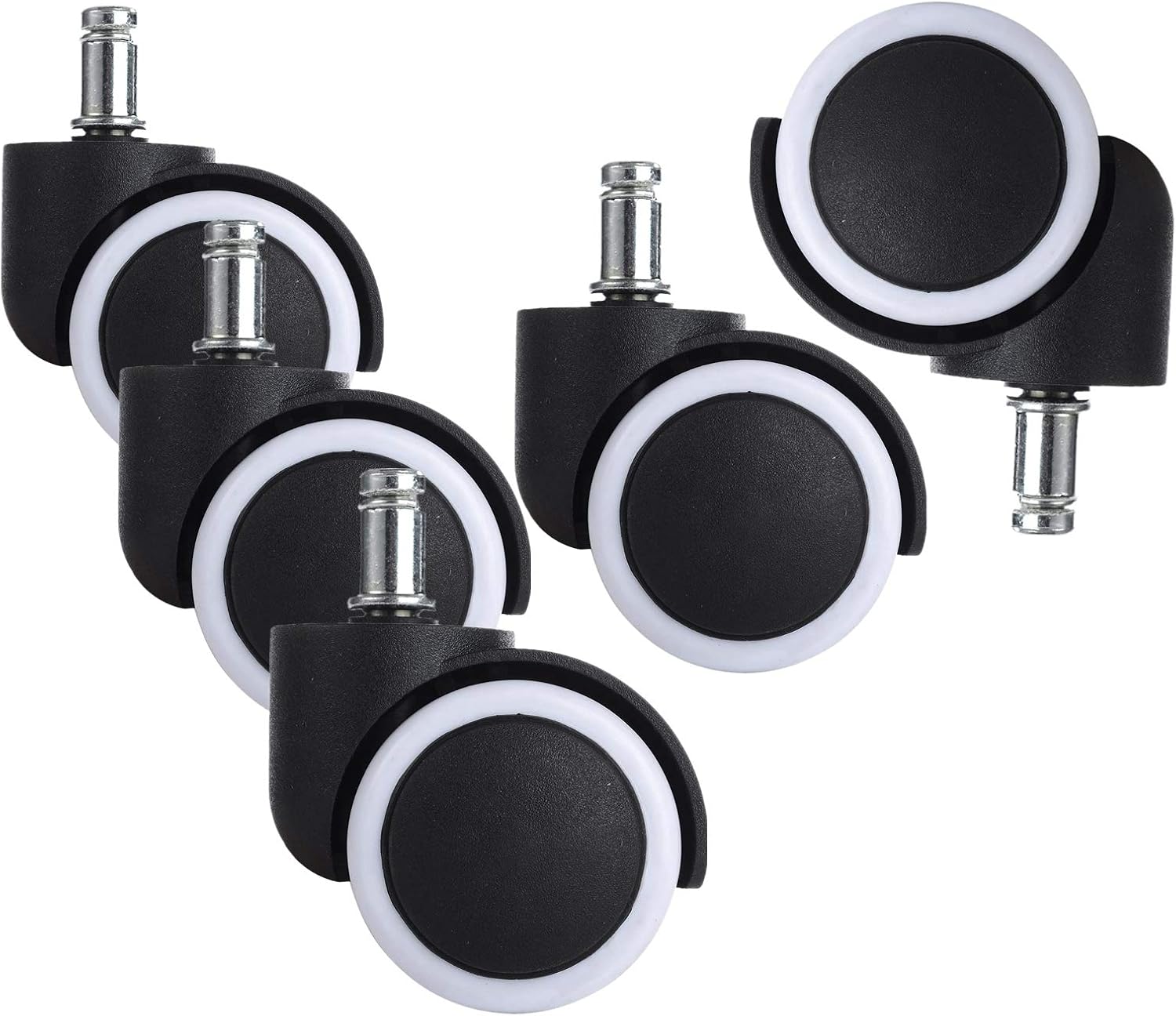 QWEWQE 5 pcs office chair castors, office chair castors with brake