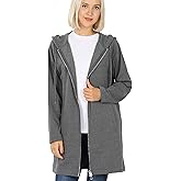 MixMatchy Women's Casual Oversized Fit Long Sleeve Zip Up Hoodie Tunic Fall Sweatshirt Jacket (S-3X)
