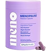 O Positiv MENO Vitamins for Menopause - Hormone-Free Menopause Supplement for Women - Black Cohosh & Ashwagandha KSM-66 - Helps Relieve Hot Flashes, Night Sweats, Mood Swings - 30 Servings (Pack of 1)